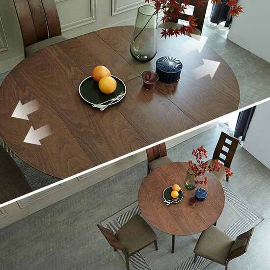 스칼렛 확장형 원형 식탁 1200