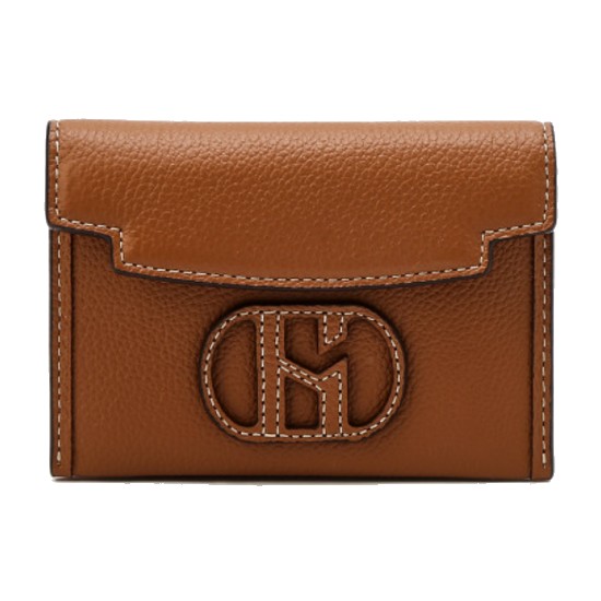 브라운 H패치 소가죽 명함지갑 HIHO4E534W1