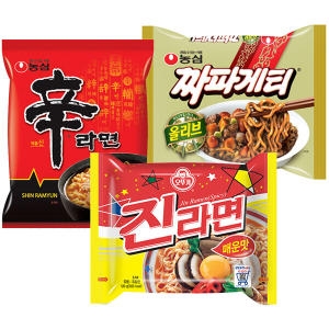 신라면10개+진라면매운맛10개+짜파게티10개
