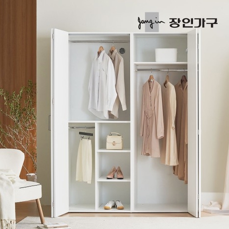 장인가구 노드 E0 폴딩도어 슬라이딩 옷장 A세트 1600_이미지