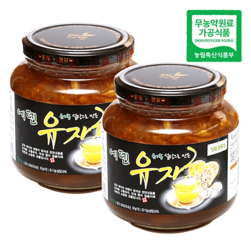 참살이영농조합 에덴 고흥유자차 정백당 1kg x 12병_이미지