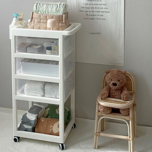 리뗀클로르 4단 기저귀정리함 아기트롤리_이미지