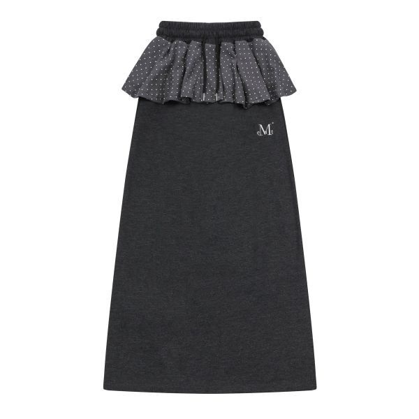 MUCENT 18일 배송 시드 도트 레이어드 롱 스커트 436631