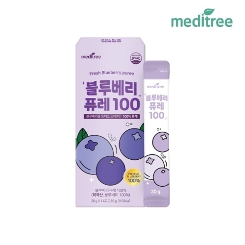메디트리 미국산 블루베리 퓨레 스틱 100 20g 14포 (1개)_이미지