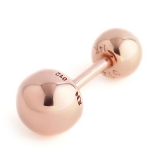비앤비골드 18K 심플 버블 하프볼 5.0mm 피어싱 귀걸이 (한쪽) NPE24087이미지입니다. 누르면 해당 게시물로 새창이동합니다.