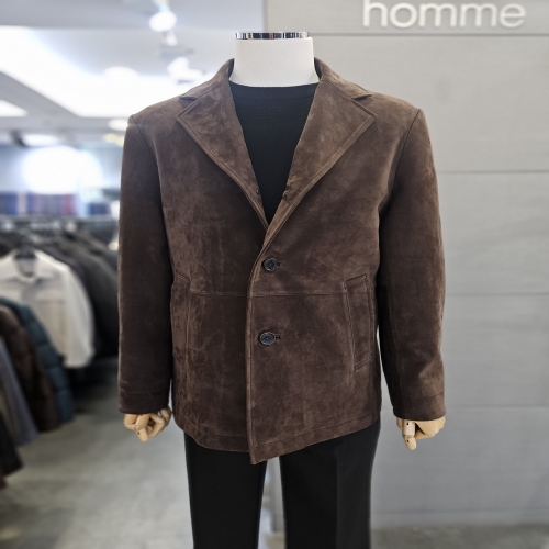 바쏘옴므 남자 천연 소가죽 자켓 스트라파타 스웨이드 WSA5UB12_이미지