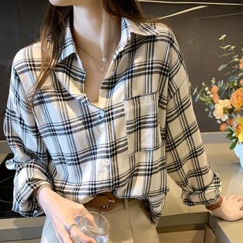 깨비몰 여자/봄/가을/패션/체크남방/데일리셔츠/2컬러/ S7412603_이미지