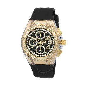 테크노마린 TM-121041 Technomarine 크루즈 크로노그래프 쿼츠 크리스탈 블랙 다이얼 여성용 시