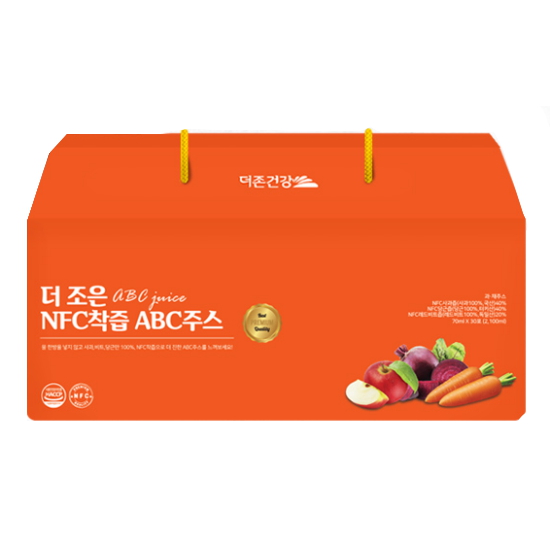 더존건강 더조은 NFC착즙 ABC주스 70ml 30포이미지입니다. 누르면 해당 게시물로 새창이동합니다.
