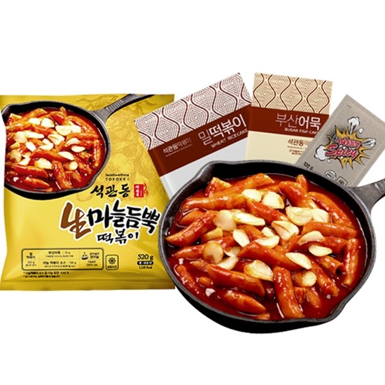 오리엔트푸드 석관동떡볶이 生마늘듬뿍 떡볶이 2인분 520g (3개)_이미지