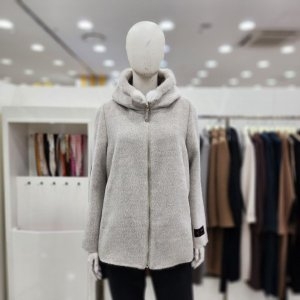 겨울 자켓 모달 알파카 밍크털100% 안감 누빔 코트DW1WCH0300