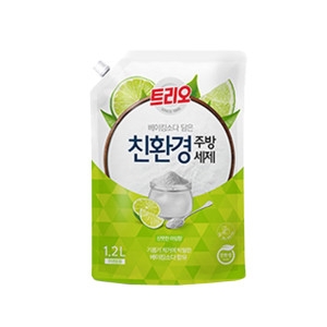 애경 친환경 주방세제 트리오 베이킹소다 담은 1.2L 라임_이미지