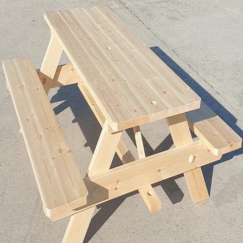 엉클트리 무도색 일체 원목 야외 테이블 1200