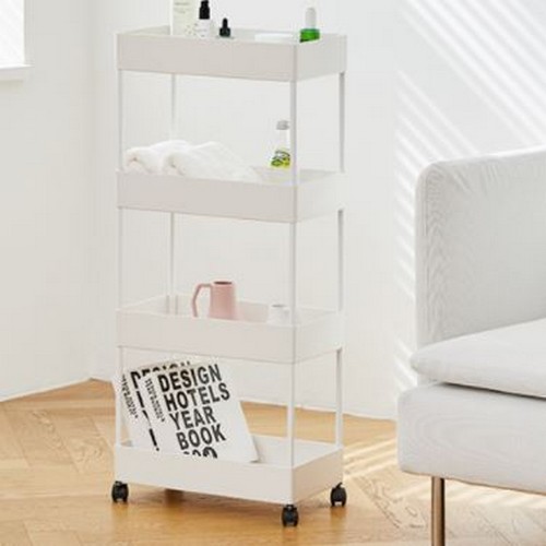네이쳐리빙  모던데일 무빙 트롤리 수납선반 4단