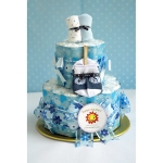 베베글로리 베베블루 2단 기저귀 케이크 (남아용)_이미지