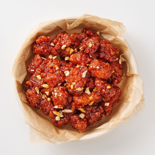 롯데마트 갱엿 순살 닭강정 중 1kg (1개)_이미지