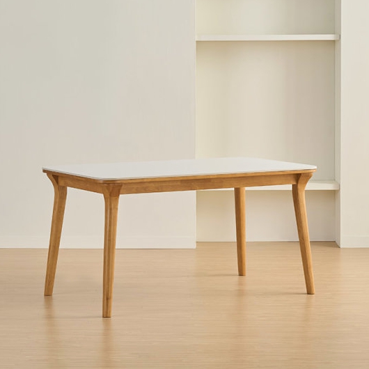 삼익가구 나폴리 포세린 세라믹 원목 식탁 1400 (의자별도)_이미지