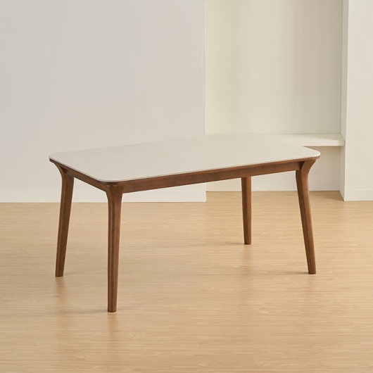 삼익가구 나폴리 포세린 세라믹 원목 식탁 1400 (의자별도)_이미지