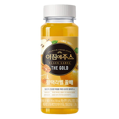 서울우유 아침에주스 블랙라벨 꿀배 190ml (4개)_이미지