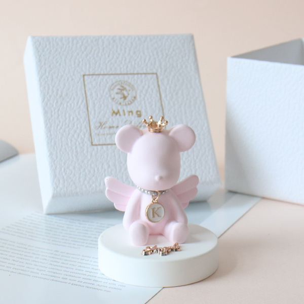 모리앤 크라운베어 엔젤핑크 프리미엄 석고방향제