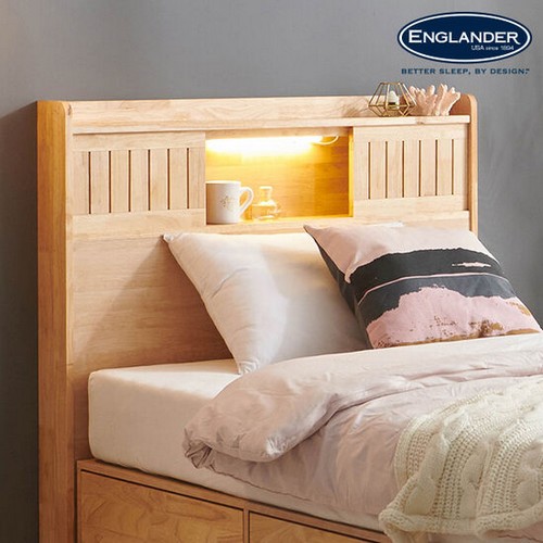 잉글랜더 미뉴엣 수납 LED침대 Q (매트별도)_이미지
