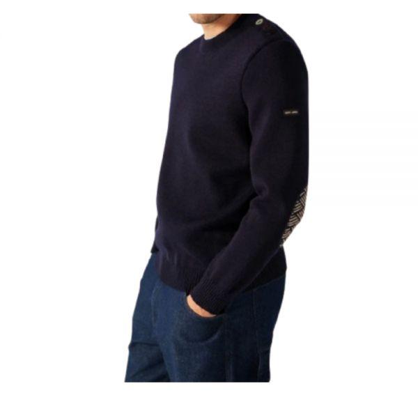 Cancale Equipage Elbow Patch MarineEcru 3436-51 캉칼 에키파주 엘보우 패치 니트
