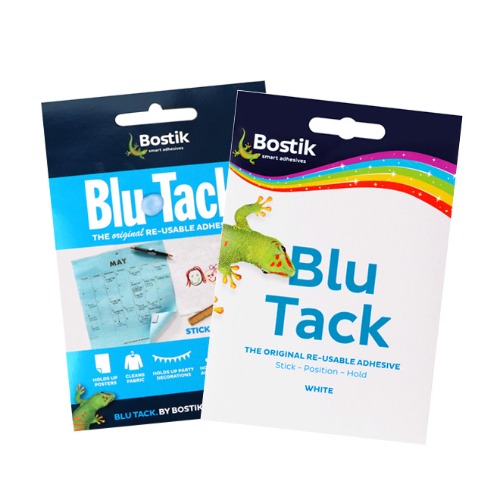 bostik 블루택 재사용 점토 점착제 블루 45g 2개 + 화이트 SET_이미지