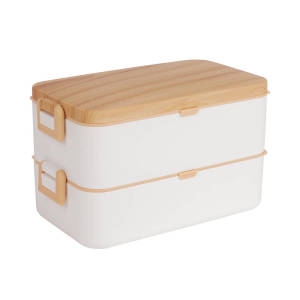 나드리 스텐 2단 도시락통 + 스푼 세트