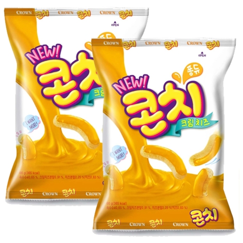 크라운제과 콘치 크림치즈 66g (8개)_이미지