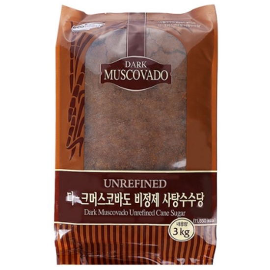 썬앤지 다크 머스코바도 비정제 사탕수수당 3kg (2개)