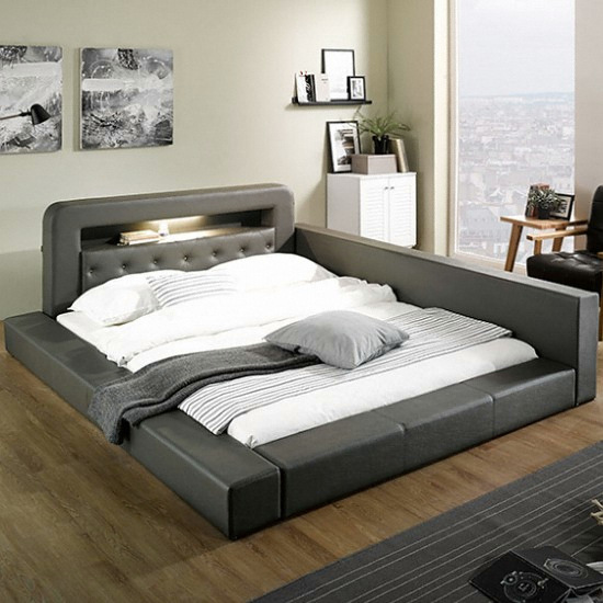 세진침대 로제 터치스위치 저상형 LED침대 K (독립쿠션스프링)