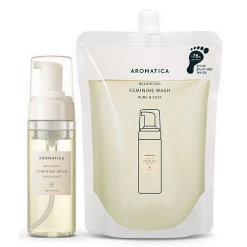 아로마티카 퓨어 앤 소프트 여성청결제 170ml+리필 500ml (1개)