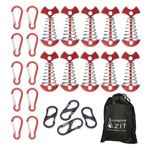 캠핑아지트 롱타입 스프링 오징어 데크팩 10p 세트