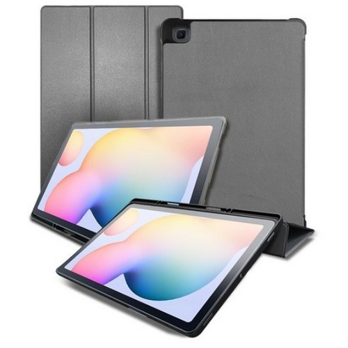 더하기 고부기 갤럭시탭S6 라이트 S펜 수납 북커버 2단 스탠드 타입 케이스