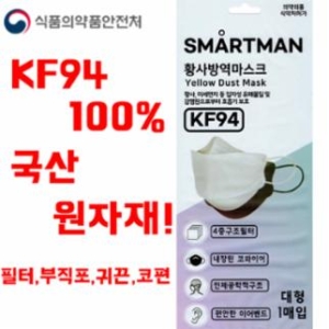  영창에스엔티 스마트맨 황사방역 마스크 KF94 대형 [500개] 상품이미지