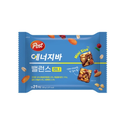 동서식품 포스트 에너지바 밸런스 미니 231g_이미지