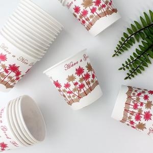 라온 6.5온스 샤이닝홈 일회용 종이컵 꽃인쇄