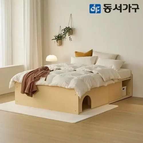 동서가구 뉴라보 A타입 수납 침대 Q [편백황토숯독립]