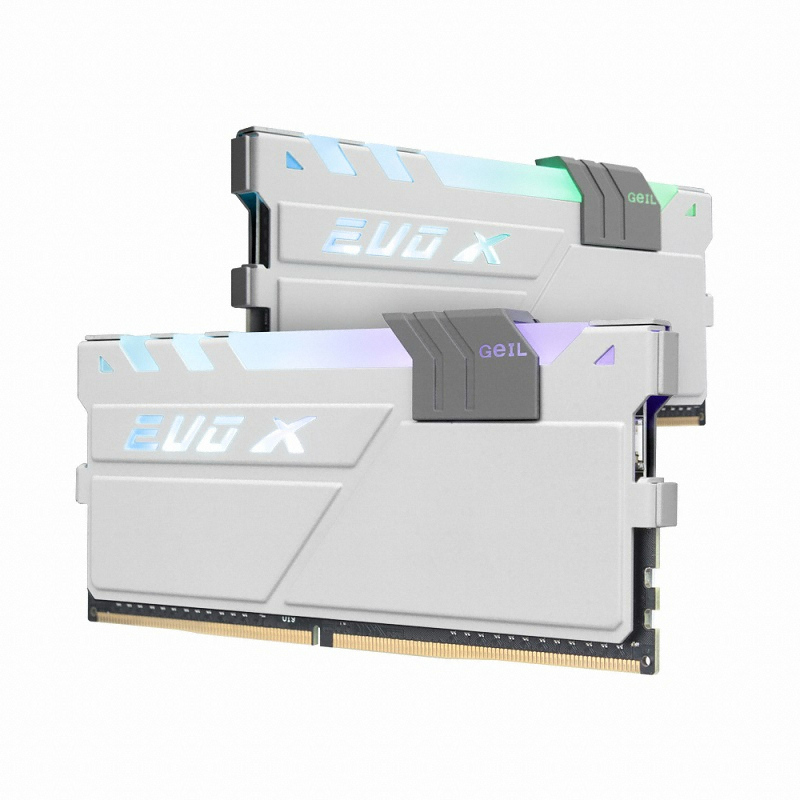GeIL DDR4-3200 CL16 EVO X 화이트 GREY RGB 패키지 (16GB(8Gx2))_이미지