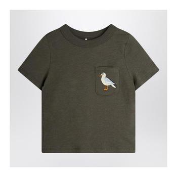 BMW MINI RODINI faded black T shirt with seagull embroidery 2522013699CO/XI_M..