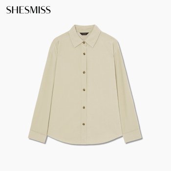 인동에프엔 쉬즈미스 여성 코듀로이 백 플리츠 셔츠_SWWSTQ34800