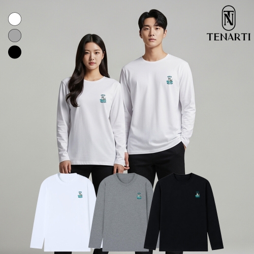 테너티 쿨웨이브 베이직 30수 면티 남녀공용 라운드 긴팔 TNT137