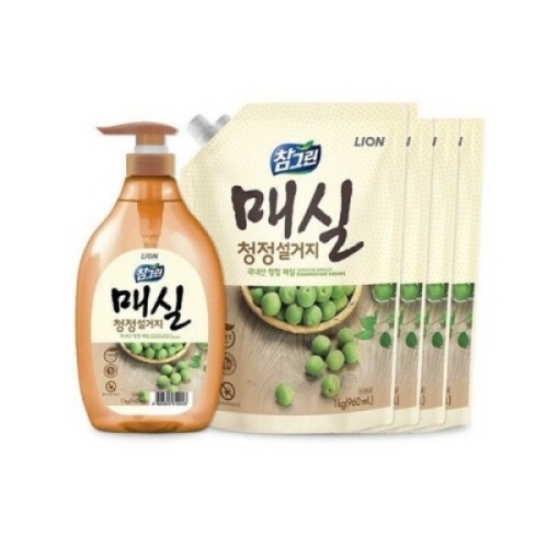 참그린 매실 청정설거지 1kg (960ml) + 리필 1kg (960ml)