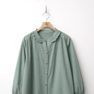 수프 KDH30B9엔츠프 블라우스 면 여성 분홍색 오버핏 오픈 링_이미지