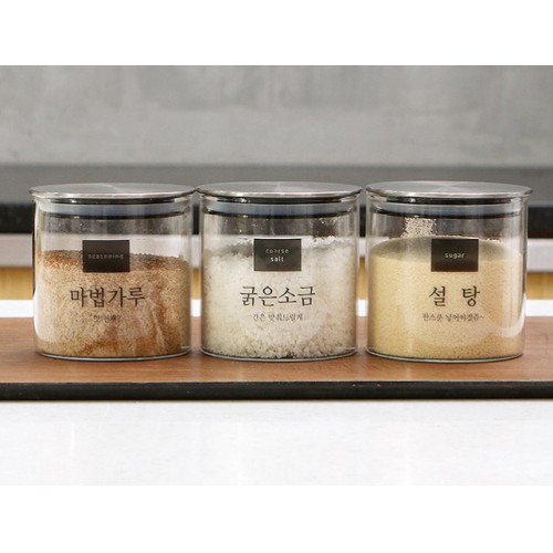 더 쉐프 내열유리 원형 캐니스터 300ml