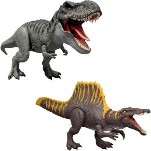 쥬라식 월드 JURASSIC WORLD 히카테 호레 T-렉스와 호레 스피노 사우루스 2체조 어린이용 피규어 공룡 장난감 4..