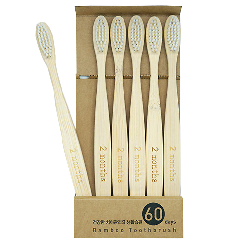 디자인코비 60days 대나무 칫솔 (6개)