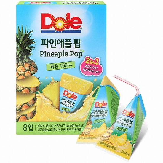 Dole 파인애플 팝 62ml (8개)
