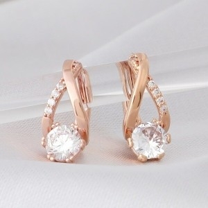 기타 브이와이VY 여자 꼬임 큐빅라인 링 귀걸이_A30928_18572913_5