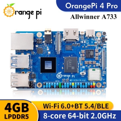 오렌지 파이 4 프로 4GB LPDDR5 개발 보드 올위너 A733 칩 3Tops NPU Wi-Fi6.0+BT5.4 M.2 M-K..이미지입니다. 누르면 해당 게시물로 새창이동합니다.